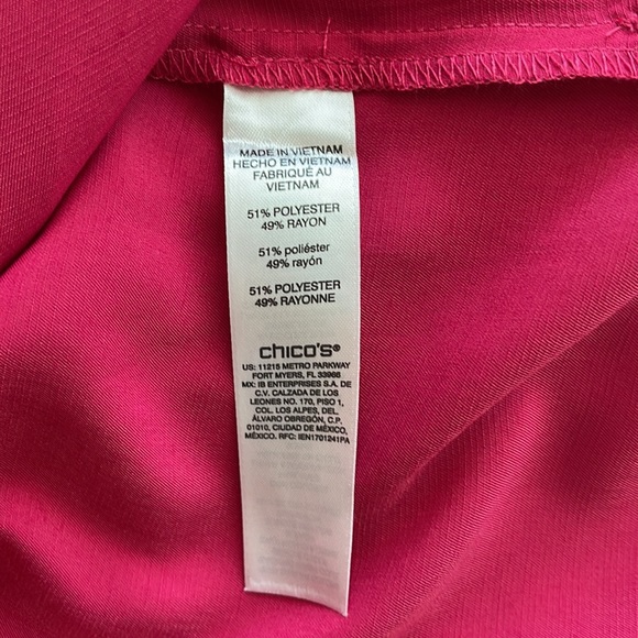 Chicos Pink tunic top size 1 - Picture 8 of 8